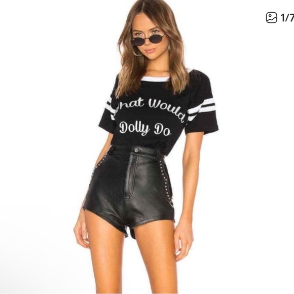 🖤 Understated Leather Studded Combo Shorts in Black 🖤NEW - Picture 2 of 16